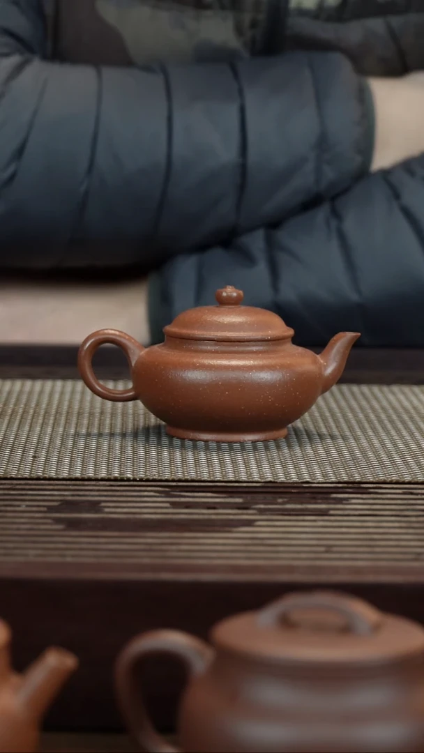【闪购商品】紫砂茶壶红降坡扁樱