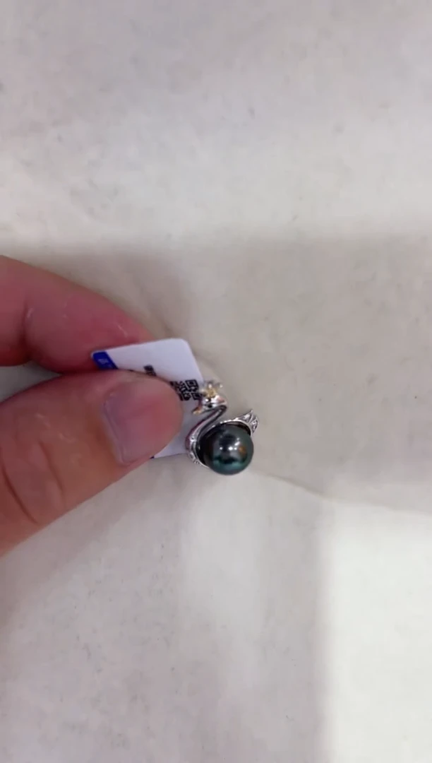 海水珍珠银S925镶嵌颈饰非基地不带证书