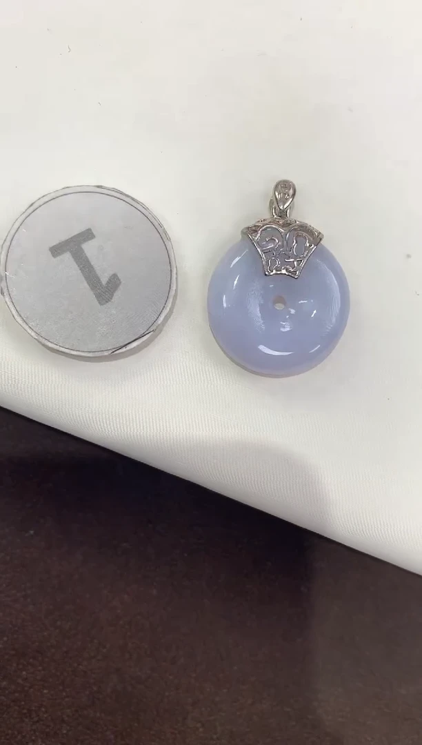 颈饰银S925镶嵌翡翠天然缅甸a货翡翠