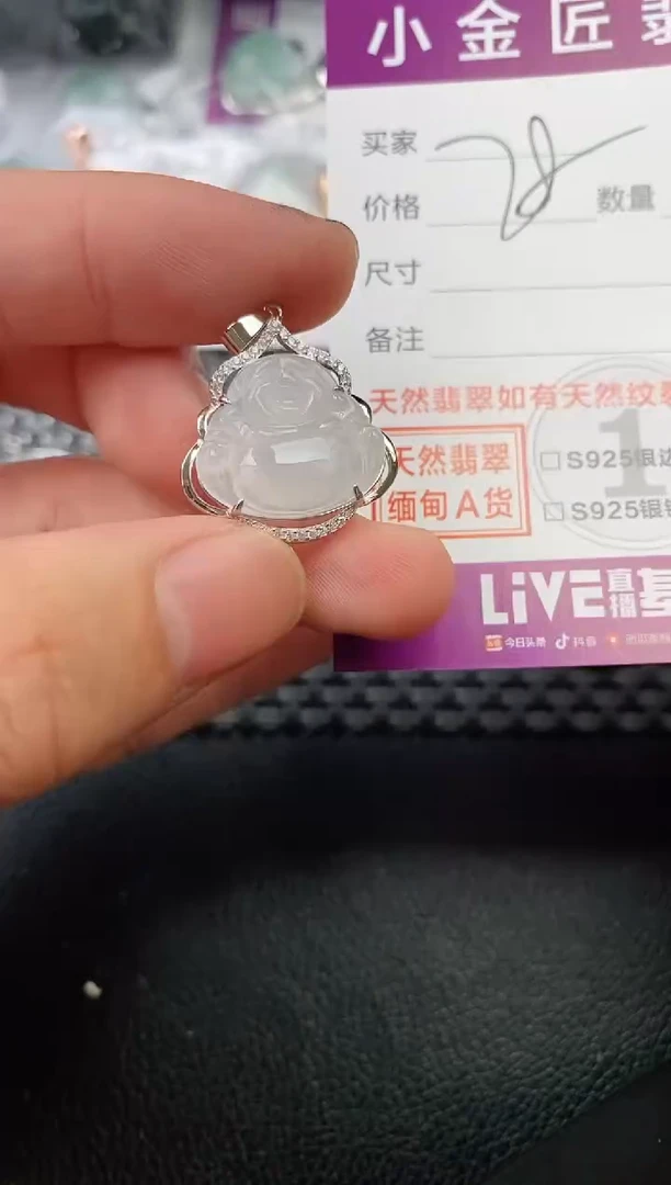翡翠银S925镶嵌颈饰·