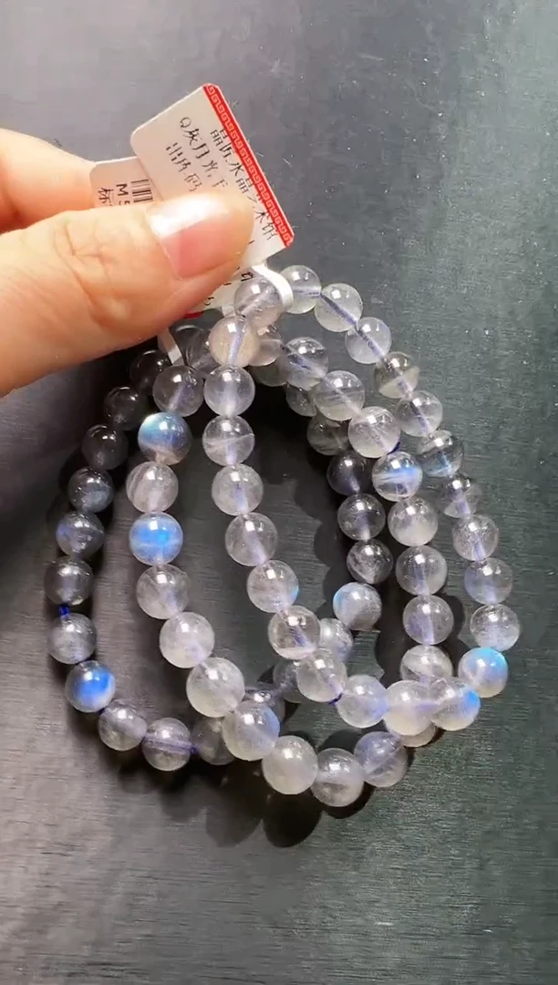手串未镶嵌长石灰月光手串8-9m+ 多样性发一 M57435