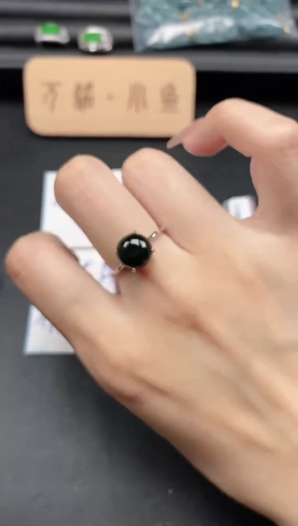 银S925镶嵌戒指翡翠51511