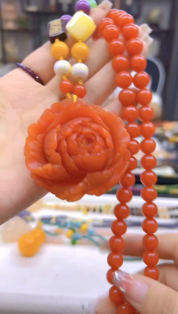 未镶嵌毛衣链蜜蜡DIY款M532