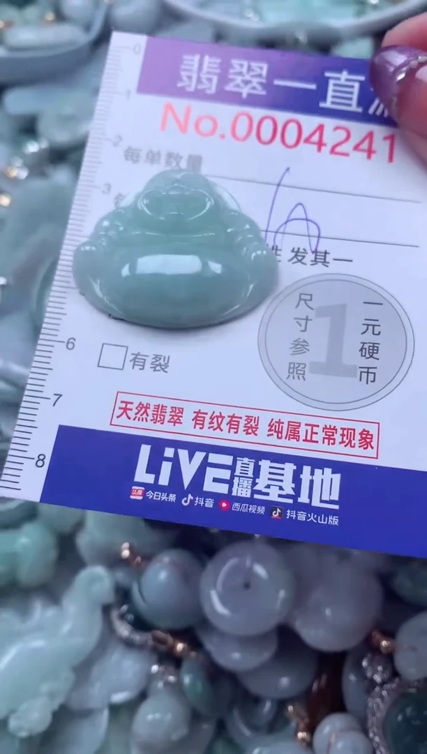 翡翠未镶嵌吊坠(不含链)4241