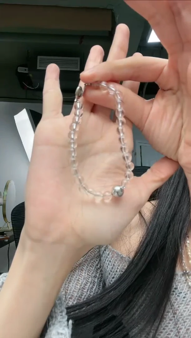 【闪购商品】水晶手链银S925镶嵌as1571