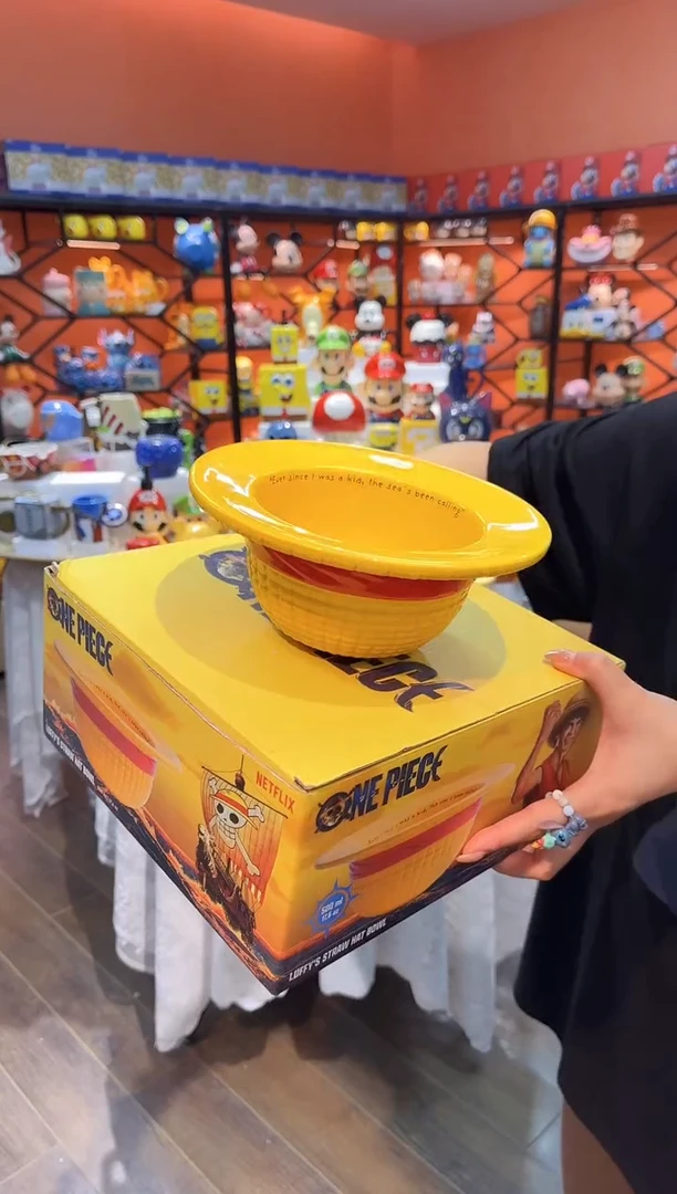 瓷片@@路飞帽水果沙拉碗（礼盒）