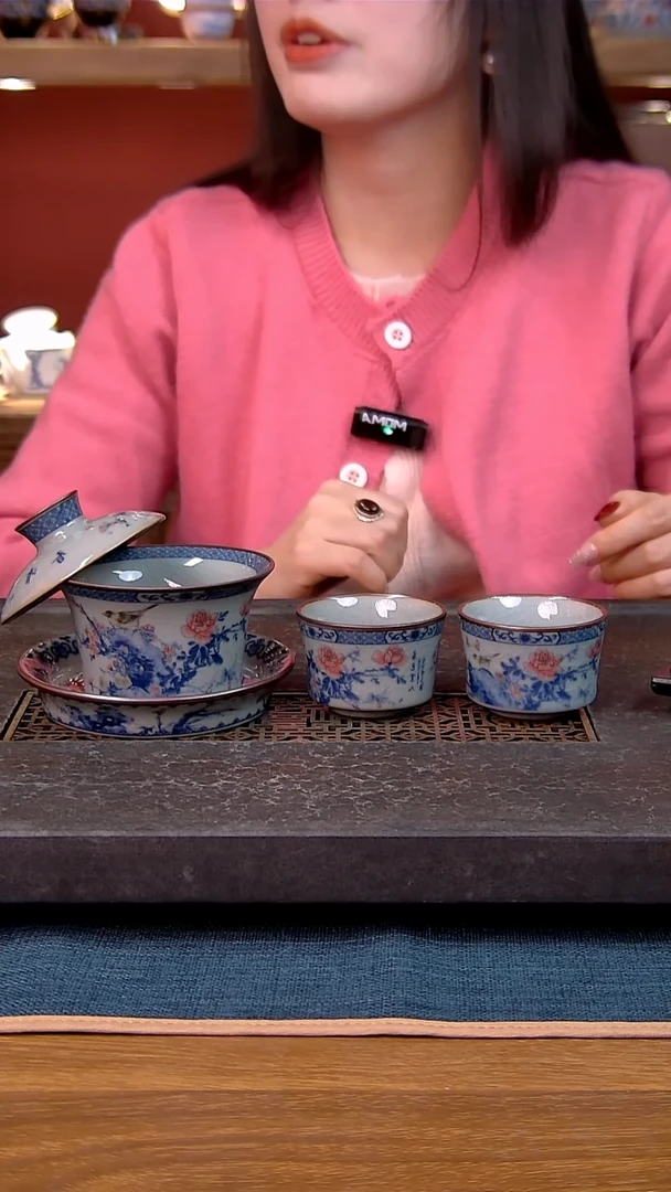 简装家用款3件套 老陶泥开片纹陶瓷茶具