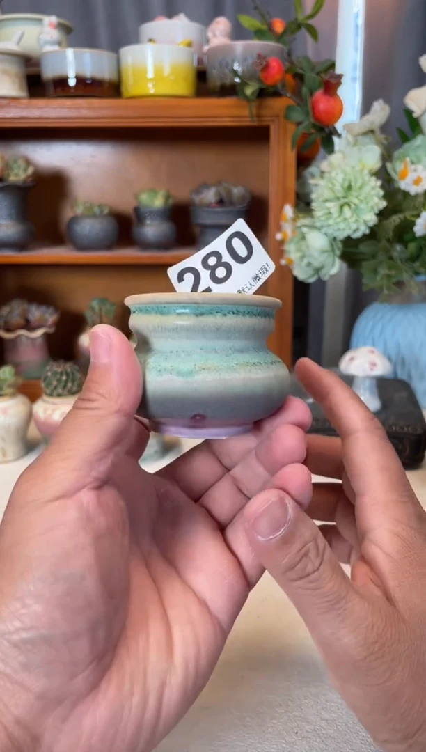 瓷片280知木小芳花盆