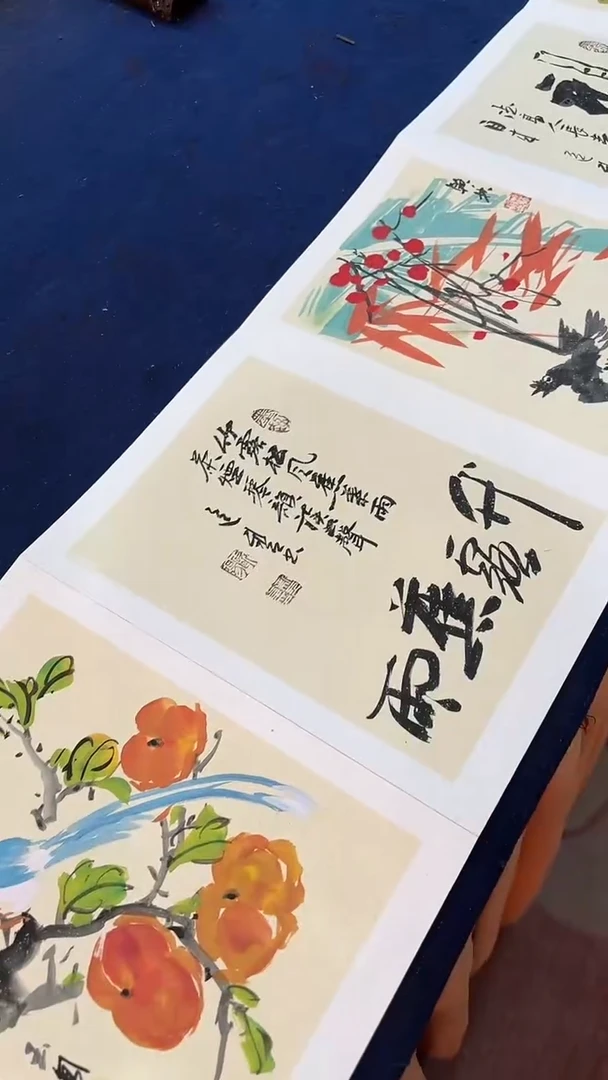 书法欧阳石玉凤梁汉林合作花鸟册页