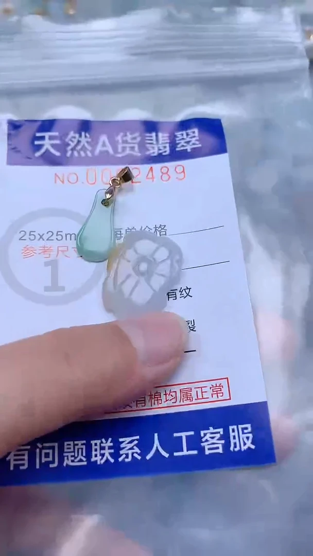 翡翠未镶嵌吊坠(不含链)1