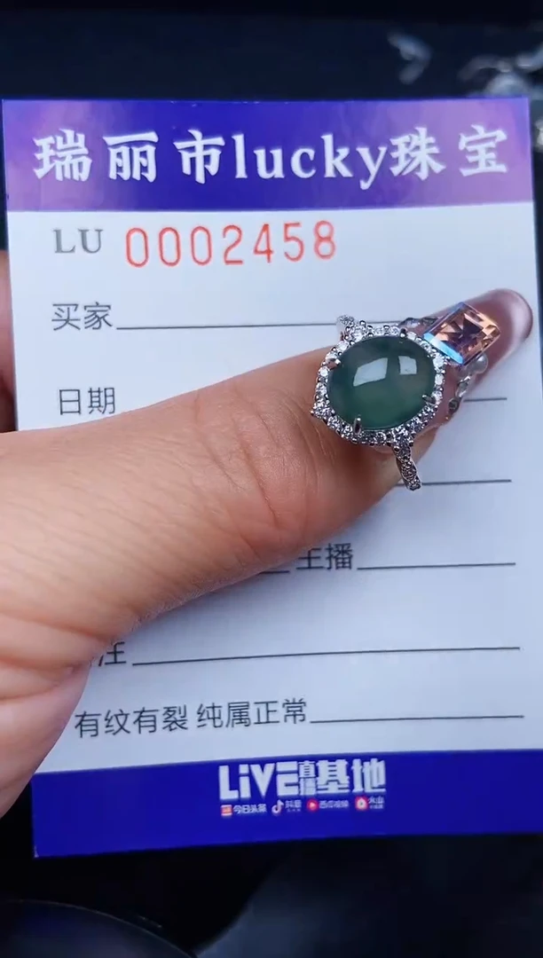 翡翠银S925镶嵌颈饰2458