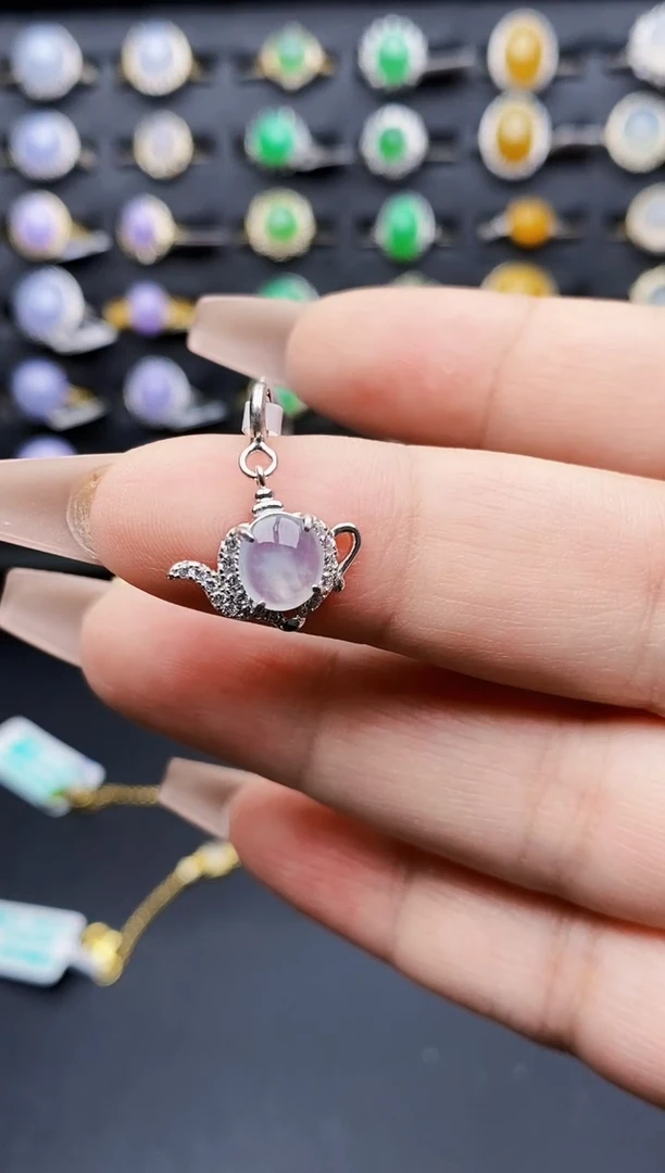 银S925镶嵌戒指翡翠草***雪1139