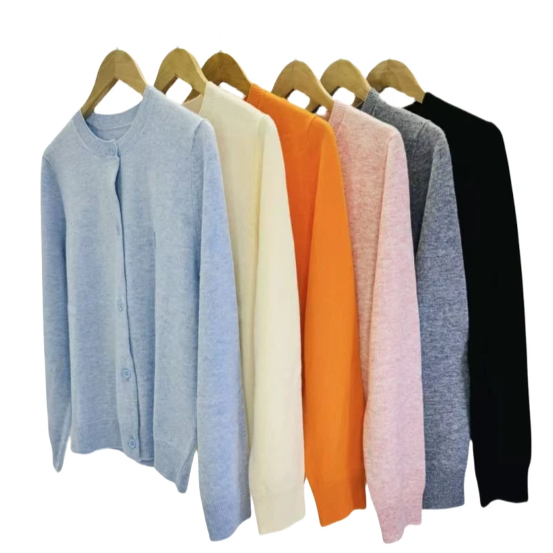 2025款女装笑脸薄款针织春秋休闲毛衣圆领开衫-920