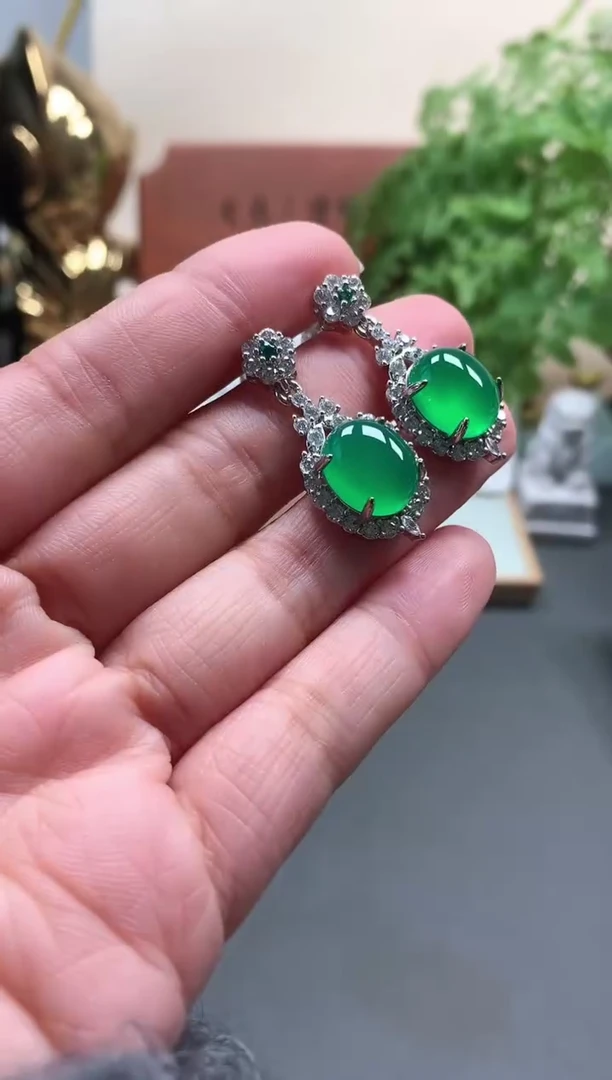 【闪购商品】玛瑙/玉髓耳钉合金耳饰