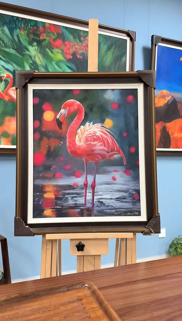 油画37火烈鸟-陶宗建-油画