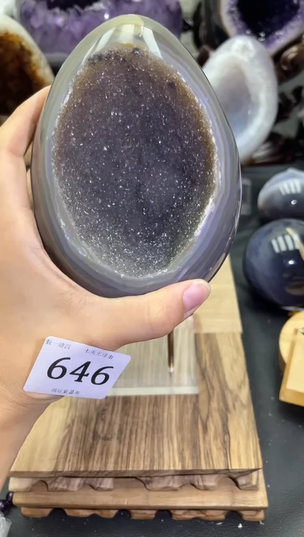 未镶嵌大型摆件（非配饰）紫晶646号龙蛋