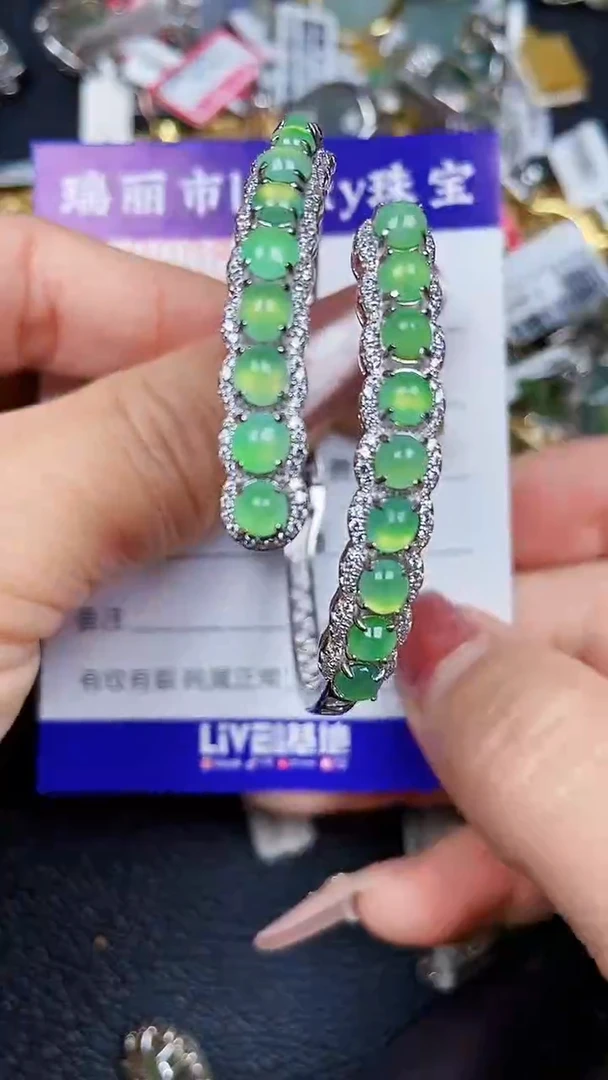 颈饰银S925镶嵌翡翠8622
