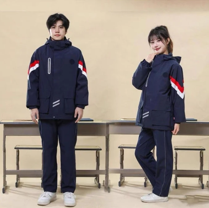 江西省统一鹰潭中小学生校服套装幼儿园园服班服儿童三合一冲锋衣
