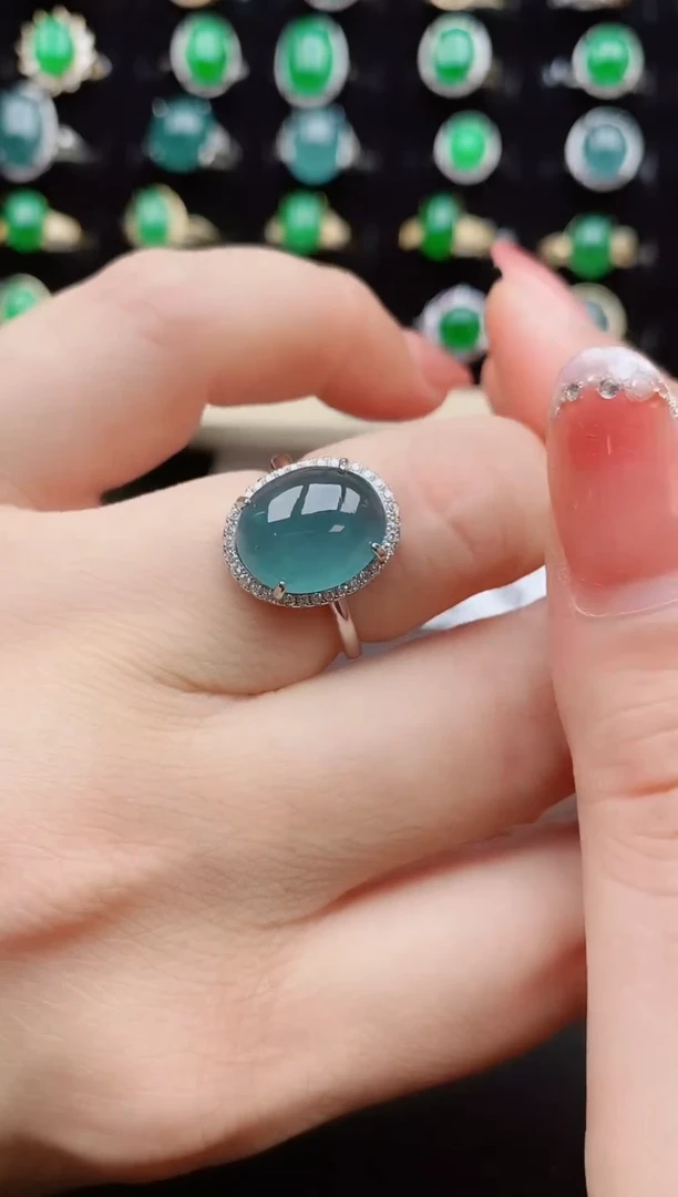 【闪购商品】翡翠戒指银S925镶嵌464234242