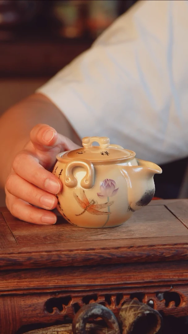 老昌号手工手绘柴烧茶器