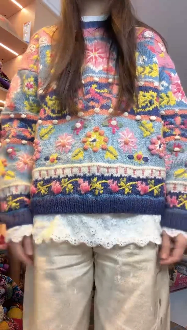 羊毛豆***?莫奈花园毛衣