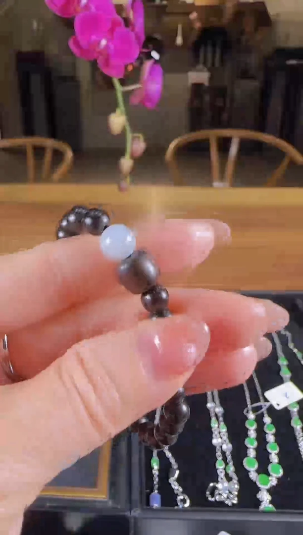 【闪购商品】翡翠手链未镶嵌天然缅甸翡翠单珠实木手串