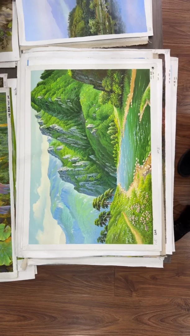 油画【23号】朝鲜原创纯手绘孤品油画