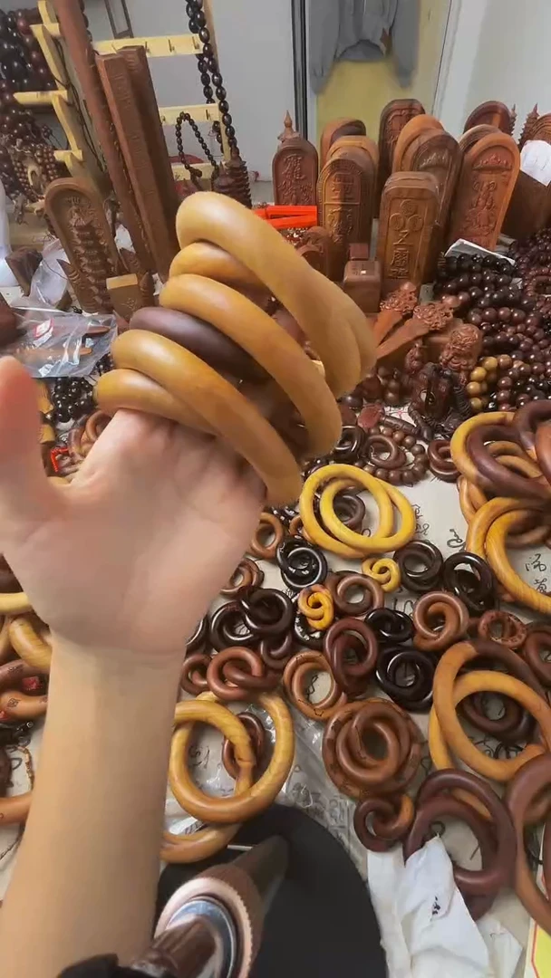 枣木锅*乾坤圈一物一拍70桃木   3个