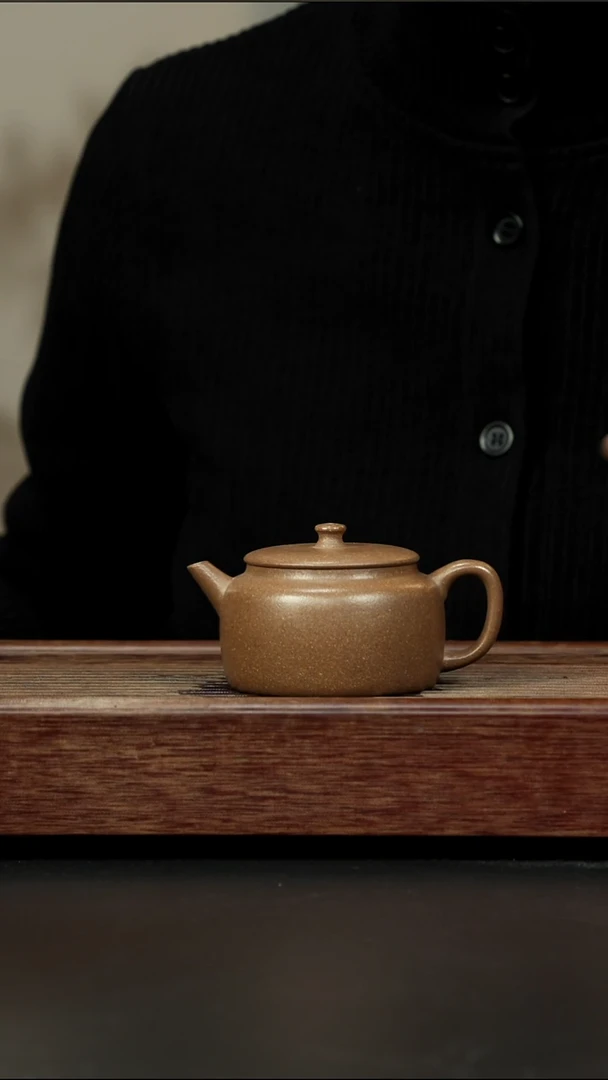 茶壶紫砂芝麻绿 桑扁