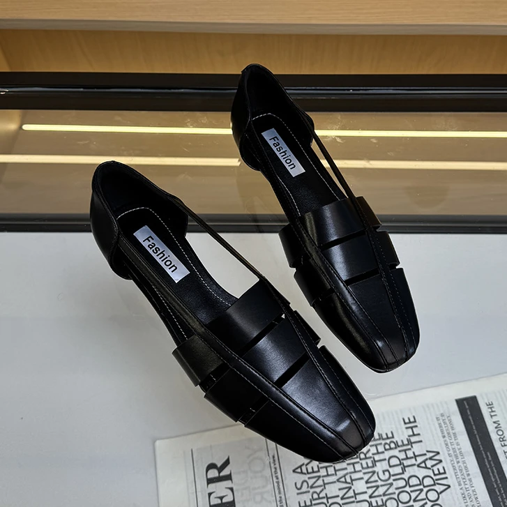 2025年春夏新款百搭法式中跟凉鞋女夏秋季凉鞋D26058