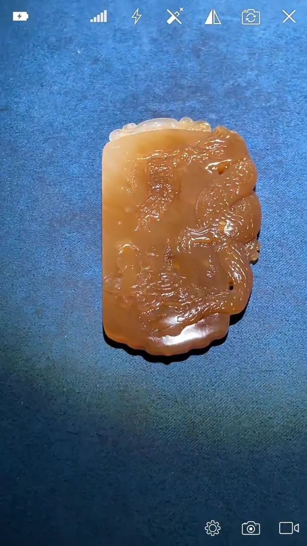 未镶嵌和田玉把件JY   龙牌