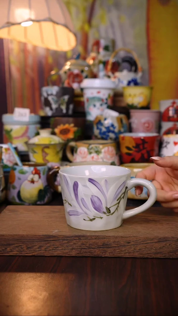 杯子陶泥垚手作 景德镇手工手绘陶瓷器物