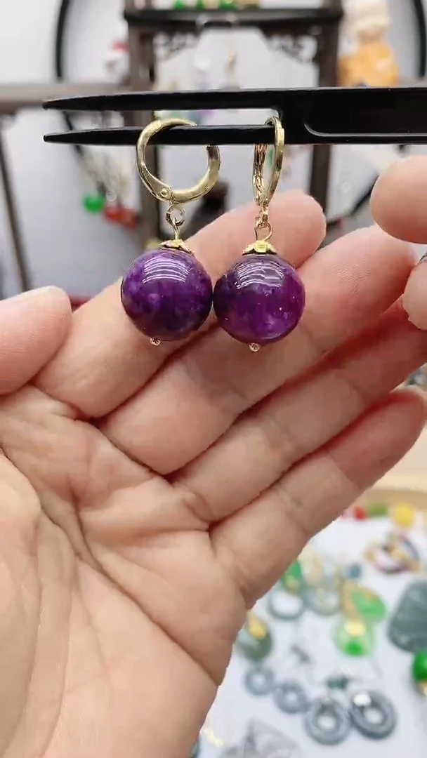 未镶嵌苏纪石（舒俱来）耳饰172