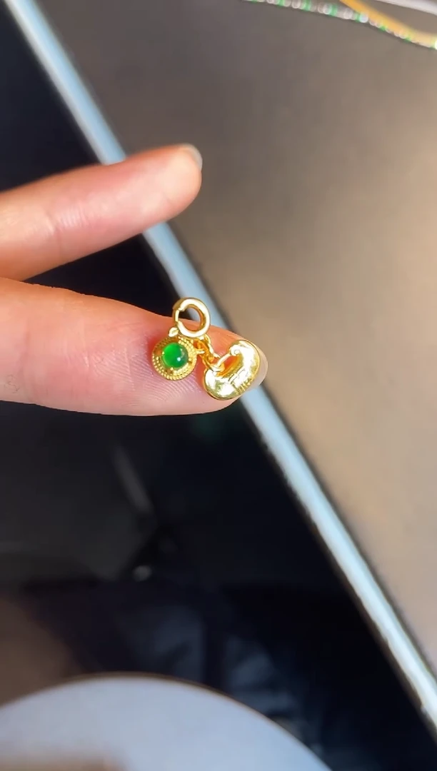 吊坠(不含链)银S925镶嵌翡翠1