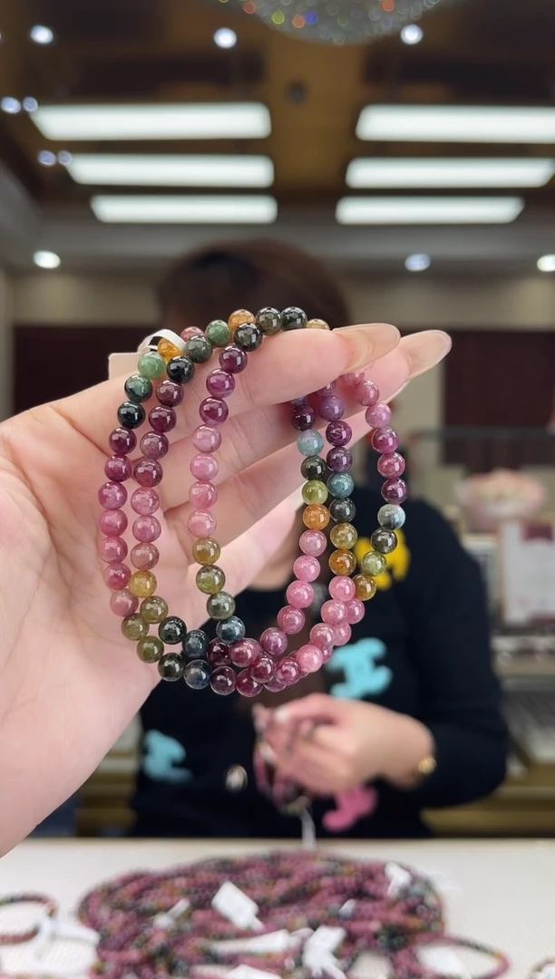 【闪购商品】碧玺/未镶嵌5mm+碧玺多圈多样性发货9