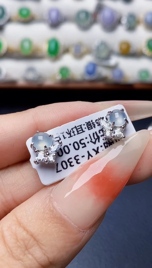 银S925镶嵌戒指翡翠4470