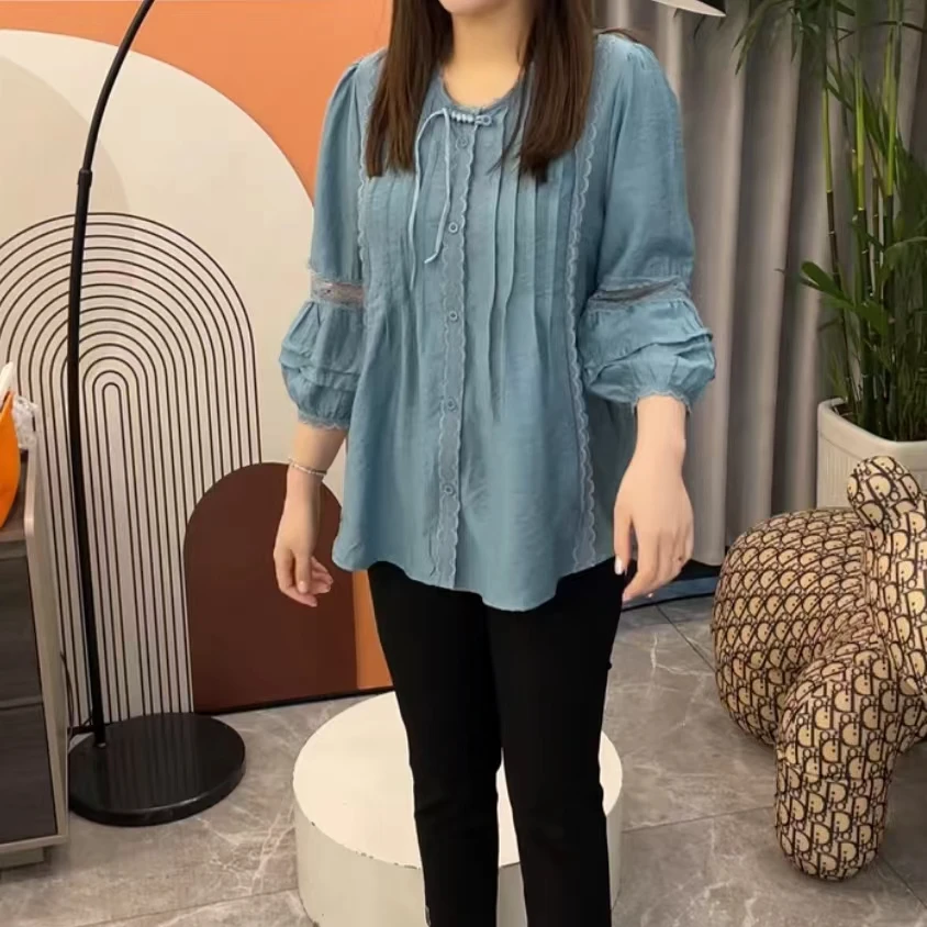爆款灯笼袖衬衫气质时尚百搭显瘦宽松韩版