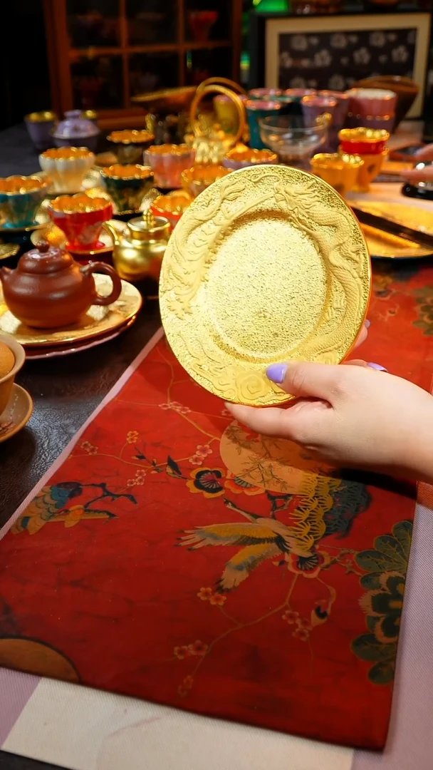 茶杯紫砂【宜景窑系列】爱马仕橙壶承