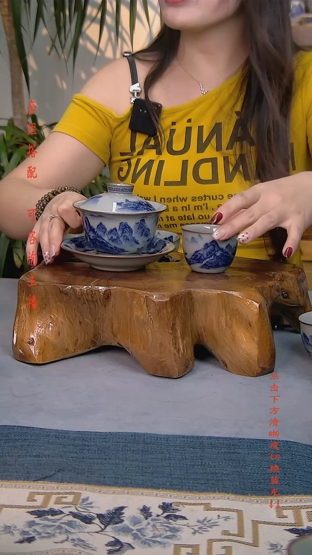 洛****亭简装家用款2件套 老陶泥开片纹陶瓷茶具