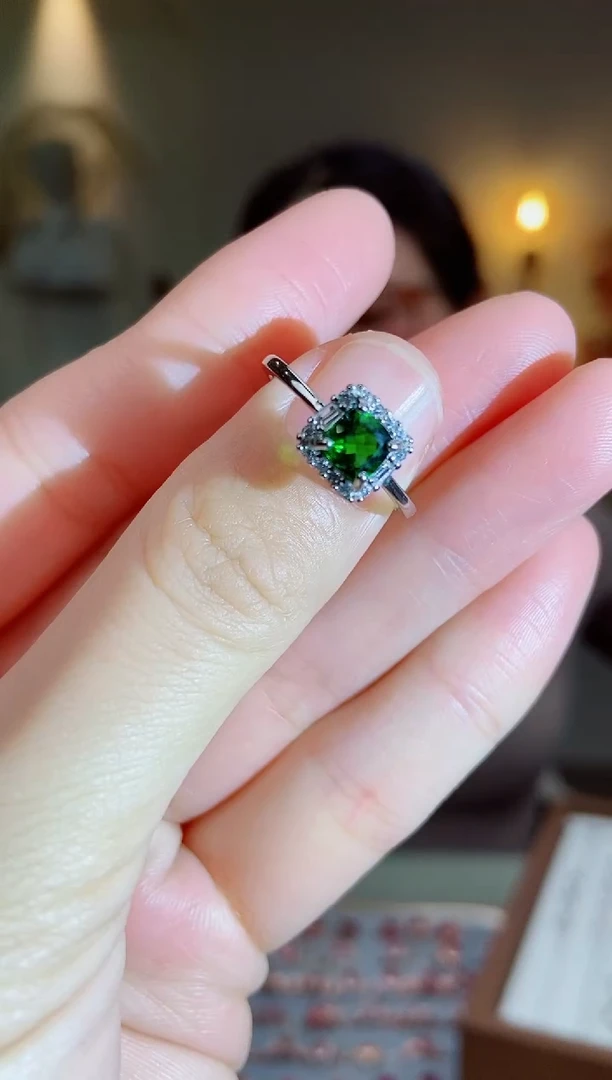 银S925镶嵌透辉石手饰手饰