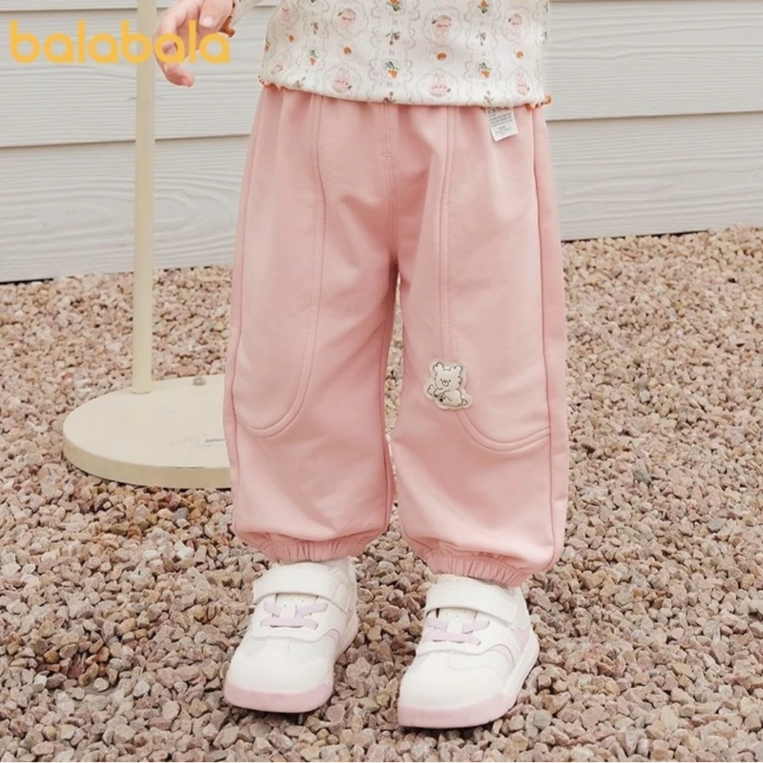 巴拉巴拉童装儿童长裤宝宝束脚裤子男童女童休闲裤宽松2025秋新款