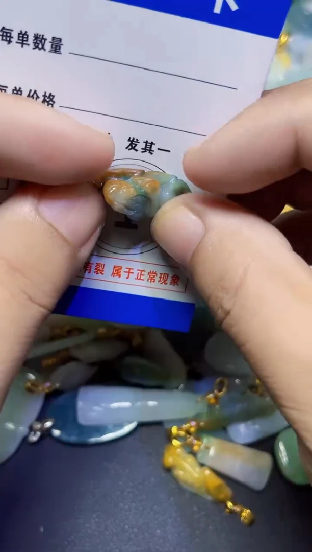 颈饰未镶嵌翡翠天然A货翡翠