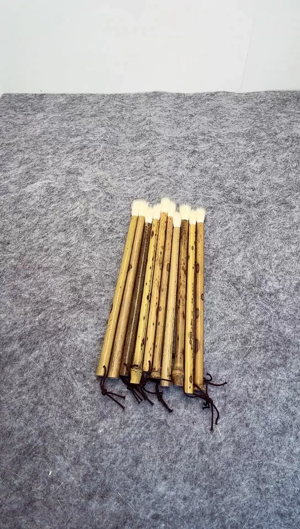 出锋2.5cm 羊毫毛笔 1支 老梅鹿笔杆