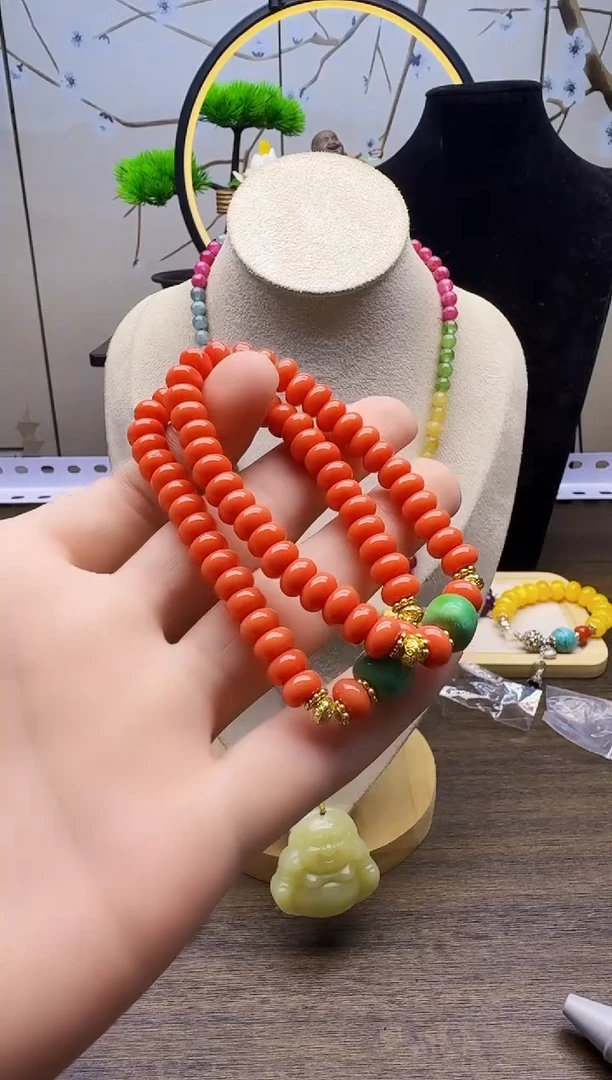 玛瑙/玉髓手链14K金镶嵌S123