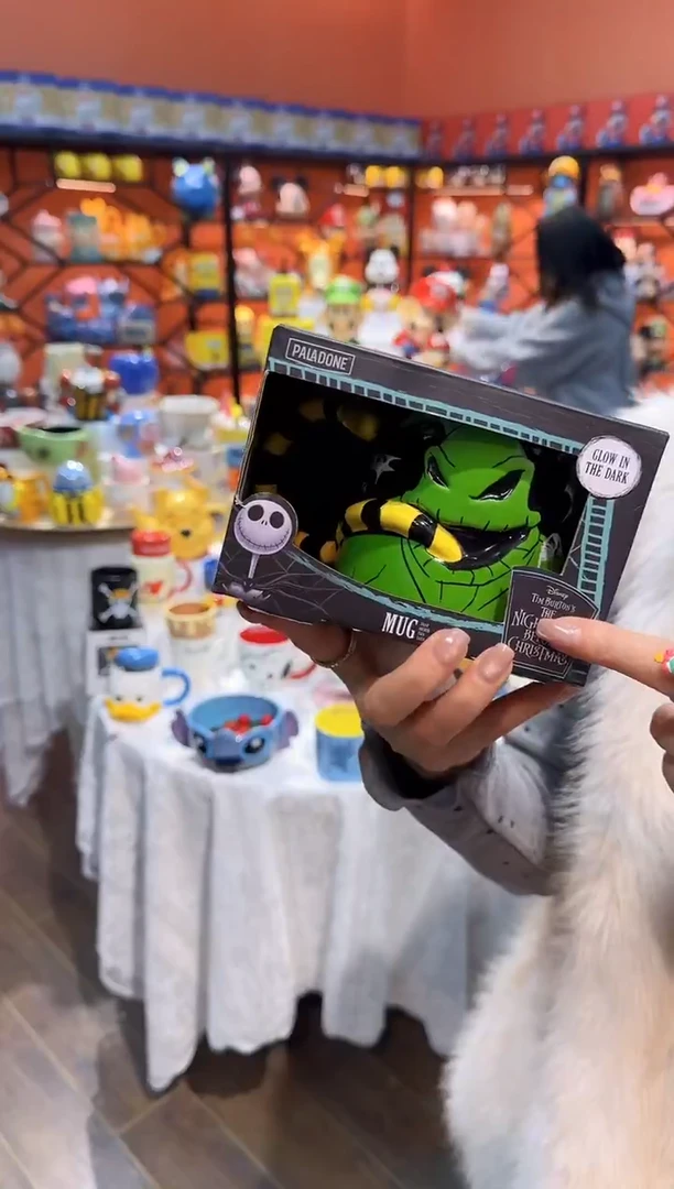 瓷片@@圣诞夜惊魂布袋怪夜光陶瓷水杯（礼盒）