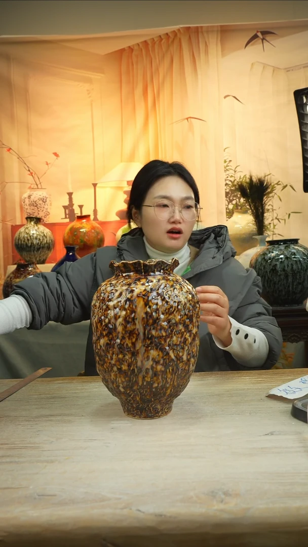 高28口12高温陶瓷花瓶花器