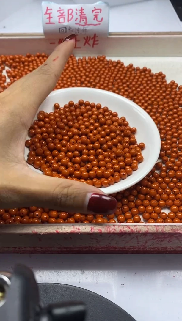 【闪购商品】蜜蜡颈饰未镶嵌w519红花蜡5mm*30颗