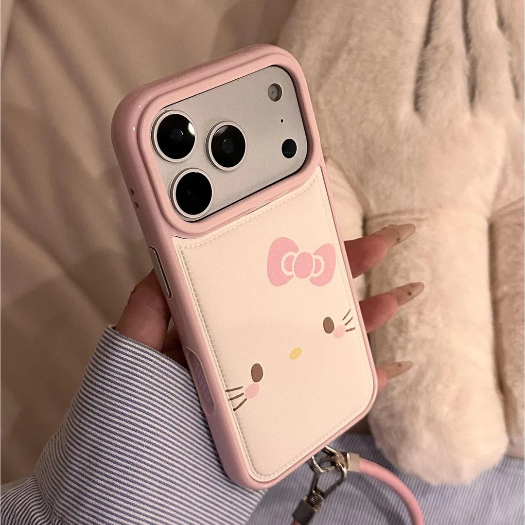 ins风可爱kitty猫表情适用苹果17promax手机壳iphone16新款15女14