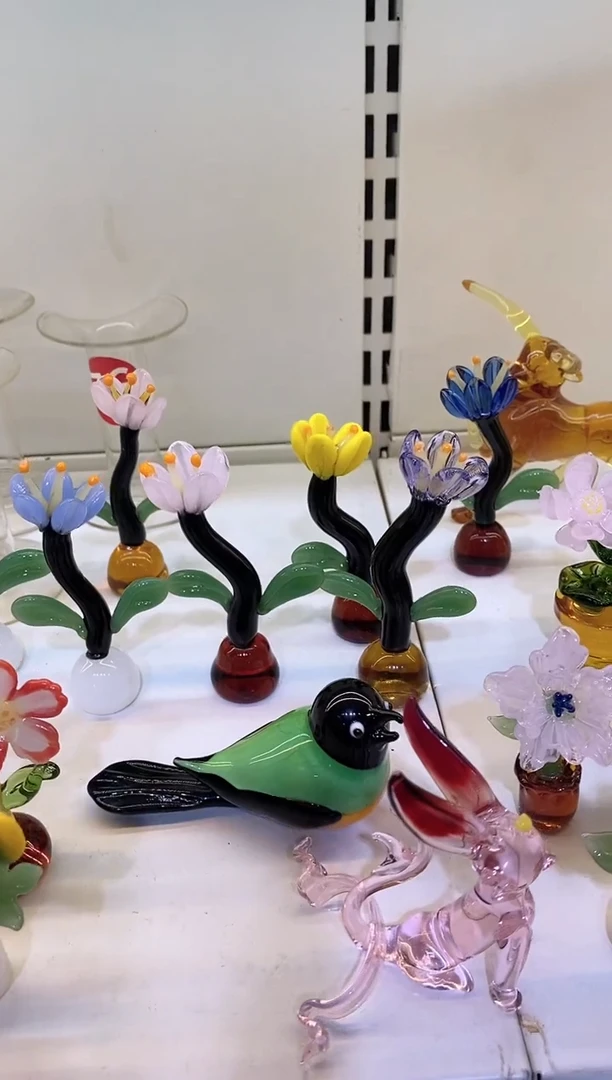 琉璃手工艺品3件摆件