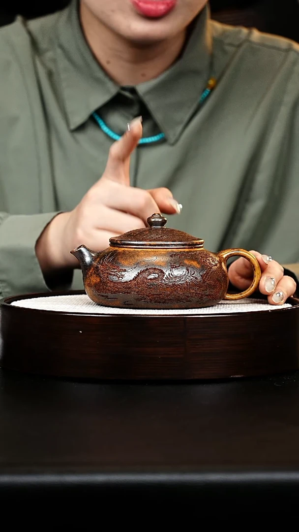 茶壶紫砂寒江壶